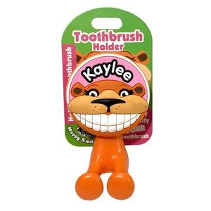 Happy Smiles Personalized Kids Toothbrush Holder Kaylee Lion